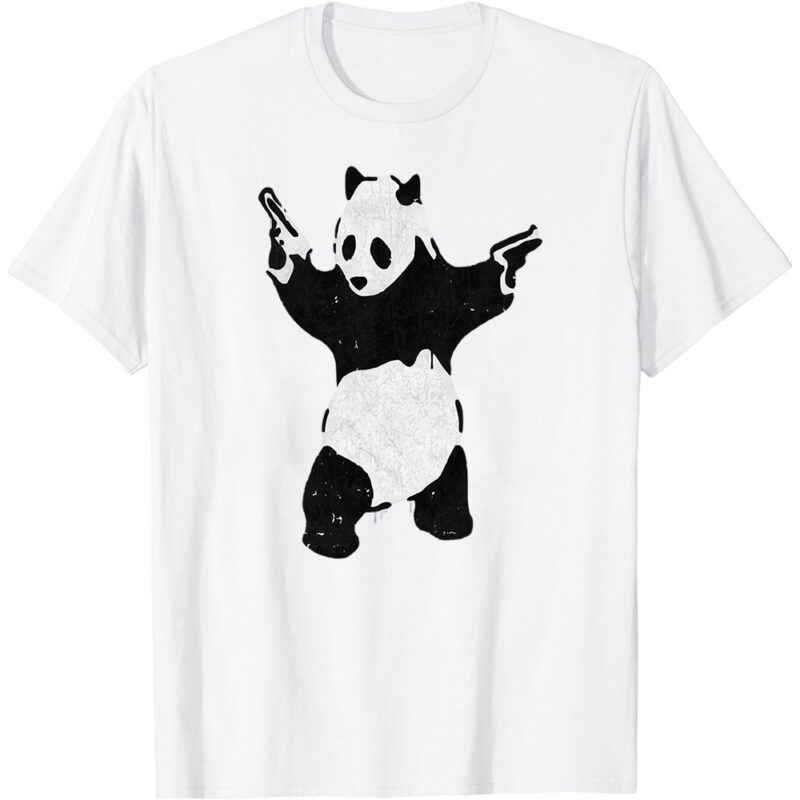 BANKSY Armed Panda with Guns T-Shirt