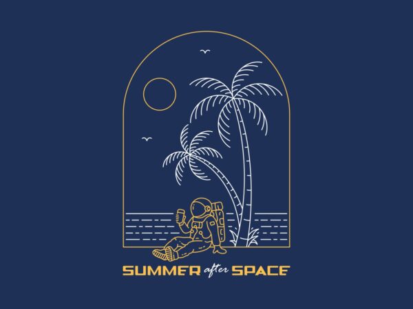 Summer after space t shirt template vector