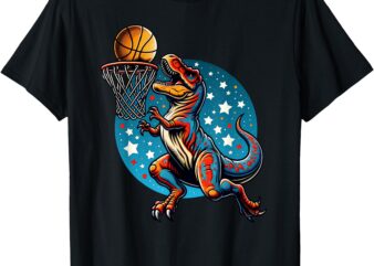 Basketball Player T-Rex Dinosaur T-Shirt