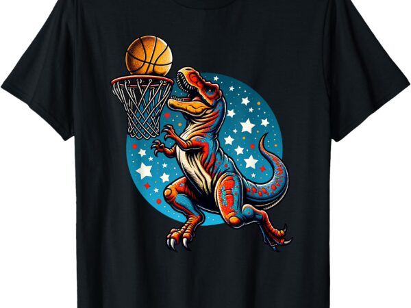 Basketball player t-rex dinosaur t-shirt