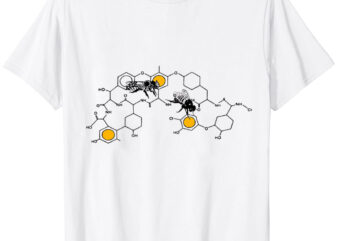 Bees making honey on macromolecular structure as a bee house Classic T-Shirt