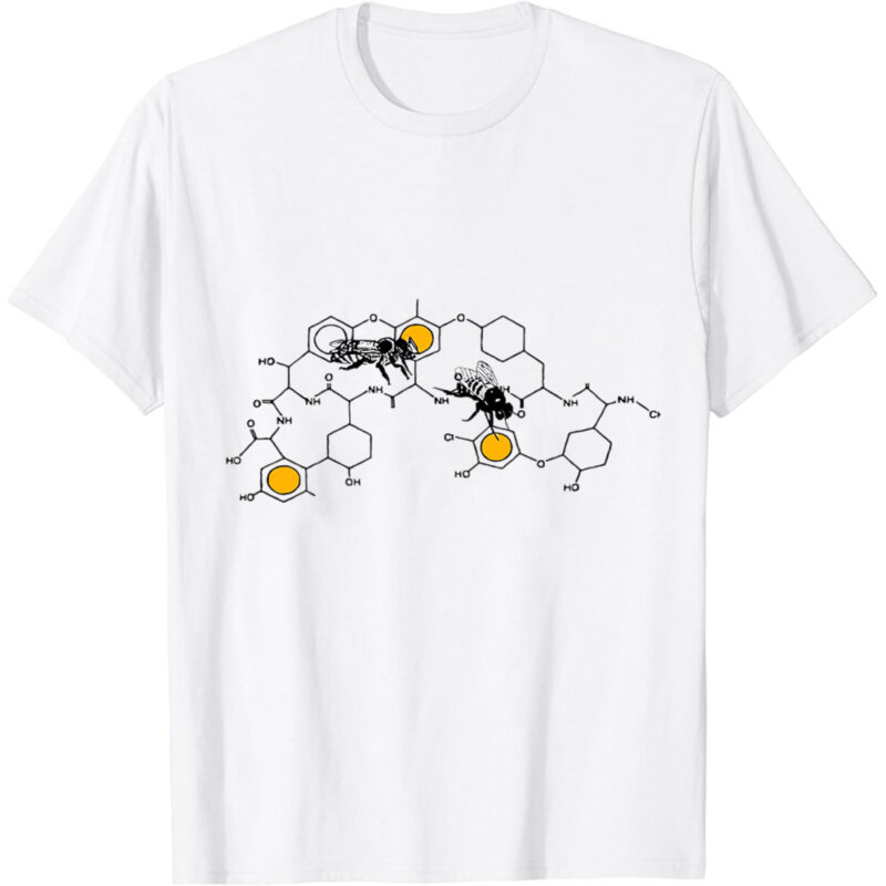 Bees making honey on macromolecular structure as a bee house Classic T-Shirt