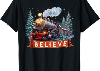 Believe Christmas Shirts All Aboard Polar Express Xmas 2024 T-Shirt