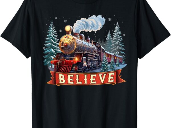 Believe christmas shirts all aboard polar express xmas 2024 t-shirt