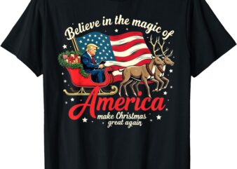 Believe in the Magic of America Make Christmas Great Again T-Shirt