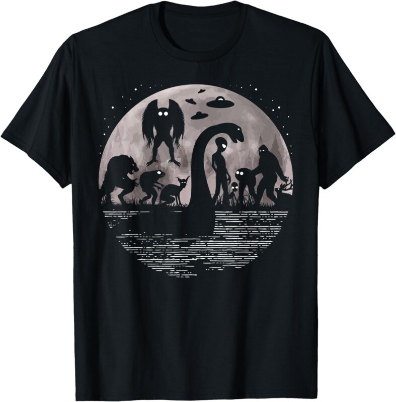 Bigfoot Loch Ness Monster Mothman And Aliens! Funny Cryptid T-Shirt