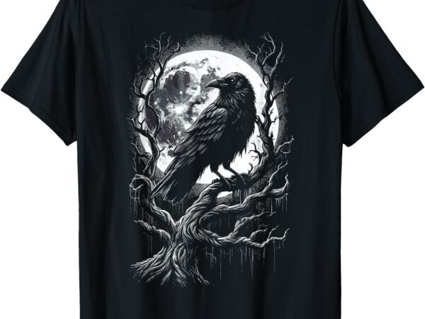 Black crow raven bird t-shirt