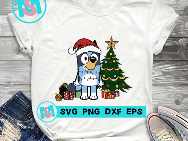 Bluey christmas svg, merry christmas svg, xmas svg t shirt template