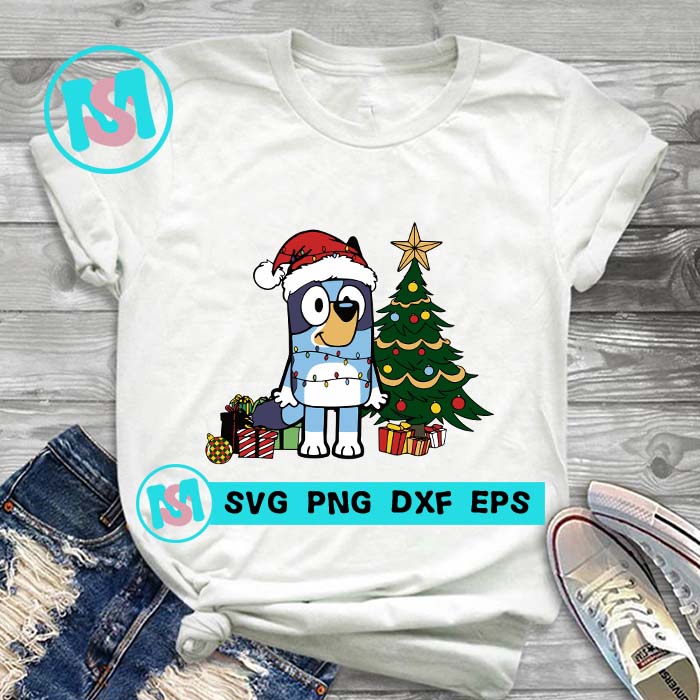 Bluey Christmas SVG, Merry Christmas SVG, Xmas SVG