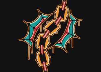 Broken Chain Tattoo Style T-shirt Design