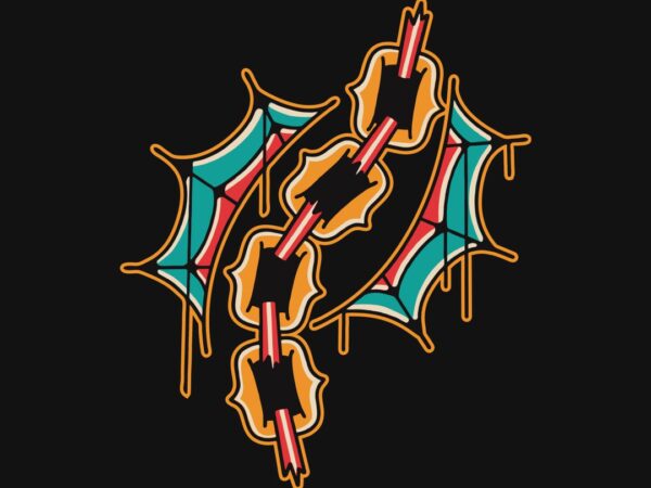 Broken chain tattoo style t-shirt design