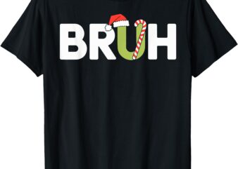 Bruh Christmas Shirt Kids Teens Boys Funny Christmas T-Shirt