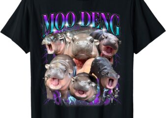 CUTE MOO-DENG THE FAMOUS BABY PIGMY HIPPO MOO DENG T-Shirt