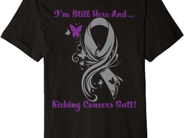 Cancer ribbon grey premium t-shirt