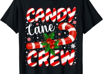 Candy Cane Crew Christmas Family Matching Xmas Pajamas T-Shirt