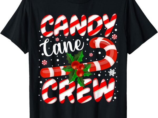 Candy cane crew christmas family matching xmas pajamas t-shirt