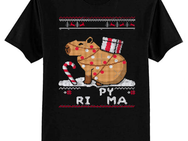 Capy ugly christmas sweater classic t-shirt