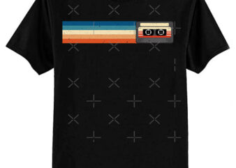 Cassette Vintage Stripe Classic T-Shirt