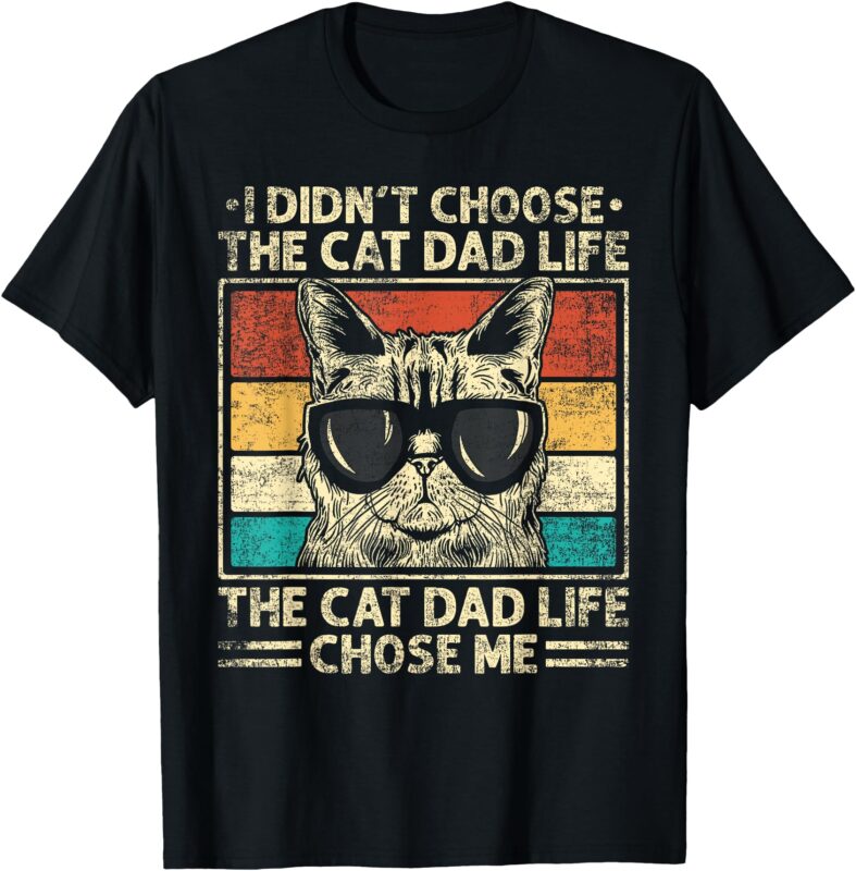 Cat Dad Shirts For Men Funny Cat Dad Father’s Day Cat Daddy T-Shirt