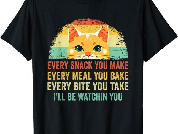 Cat mom dad owner funny every snack you make for cats lover t-shirt