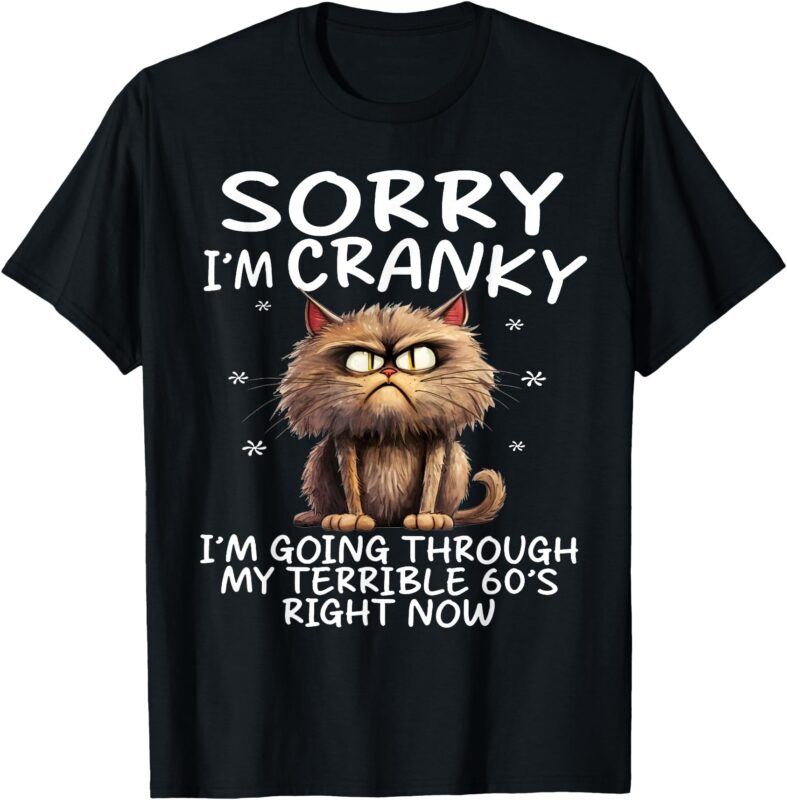 Cat Sorry I’m Cranky I’m Going Through My Terrible 60’s T-Shirt