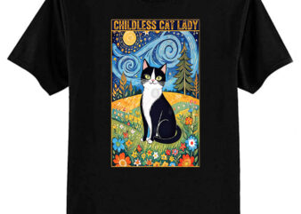 Childless Cat Lady Vintage Cat Kamala 2024 T-Shirt