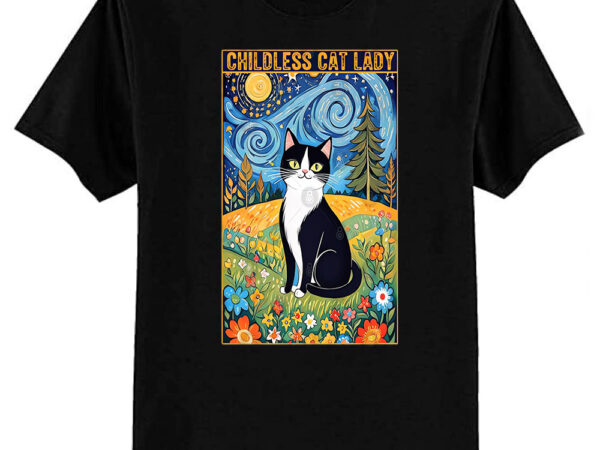 Childless cat lady vintage cat kamala 2024 t-shirt