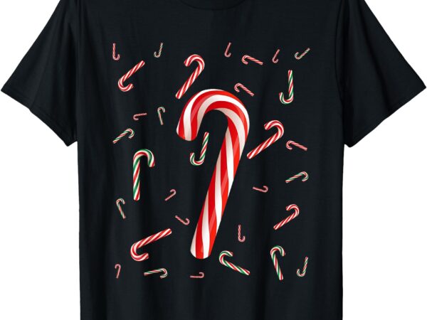 Christmas candy cane santa hat xmas holiday boys girls kids t-shirt