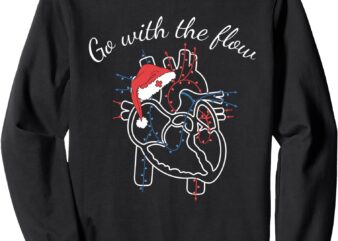 Christmas Cardiac Nurse Heart Anatomy CVICU Cv Icu CCU Sweatshirt