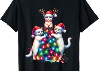 Christmas Cat Xmas Cats Christmas Cat Lover T-Shirt