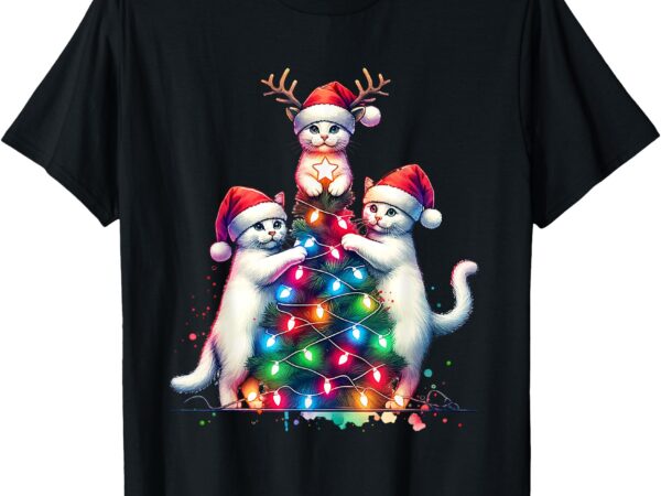 Christmas cat xmas cats christmas cat lover t-shirt