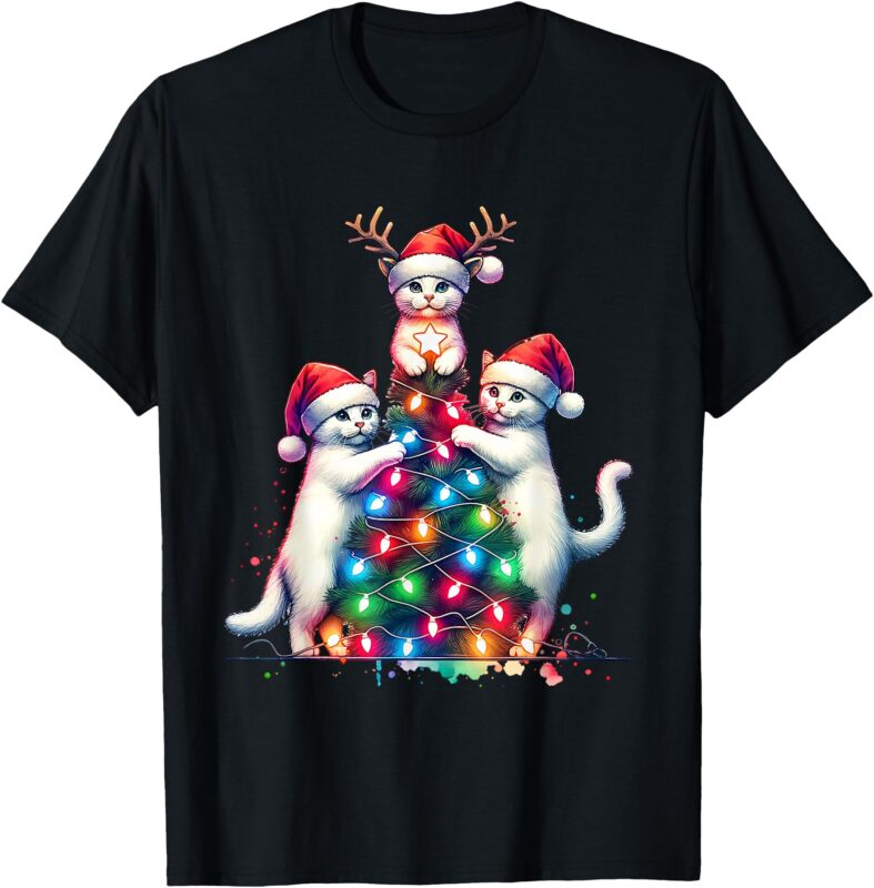 Christmas Cat Xmas Cats Christmas Cat Lover T-Shirt