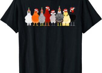 Christmas Chicken Squad Cute Chicken Farm Animals T-Shirt