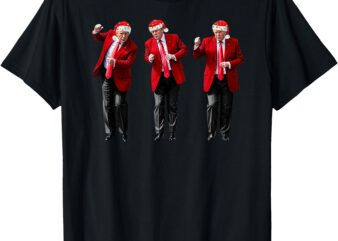 Christmas Donald Trump President 2024 Dancing Funny Santa T-Shirt