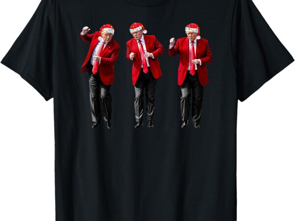 Christmas donald trump president 2024 dancing funny santa t-shirt