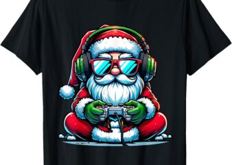 Christmas Gamer Boys Video Game Santa Xmas T-Shirt