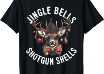 Christmas Holiday Funny Jingles Bells Shotgun Shells T-Shirt