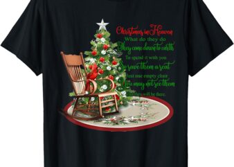 Christmas In Heaven Christmas Tree Chrisitan T-Shirt