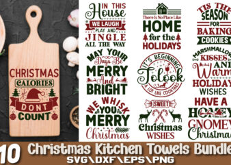 Christmas Kitchen Towels T-shirt Bundle Christmas Kitchen Towels Svg Bundle