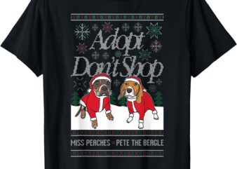 Christmas Miss Peaches & Pete The Beagle T-Shirt