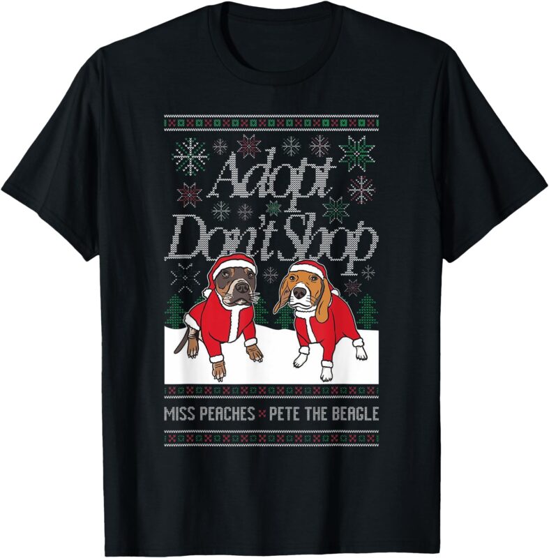 Christmas Miss Peaches & Pete The Beagle T-Shirt