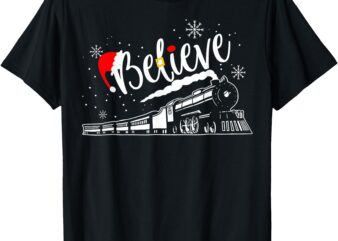 Christmas North Pole Polar Express All Abroad Xmas Santa T-Shirt