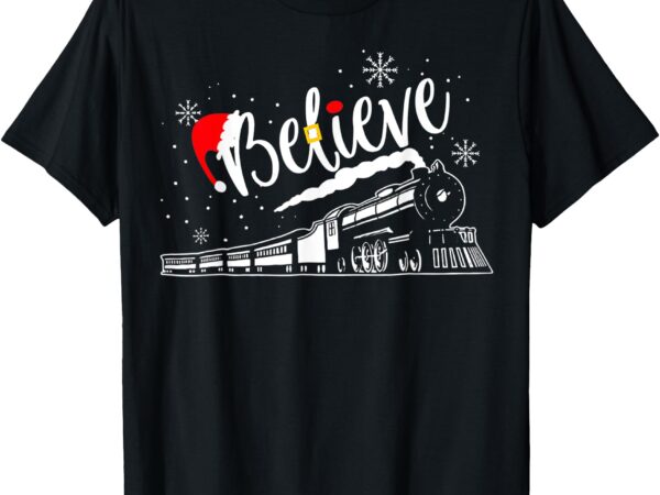 Christmas north pole polar express all abroad xmas santa t-shirt