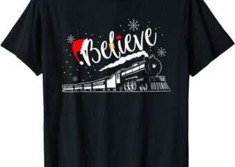 Christmas North Pole Polar Express All Abroad Xmas Santa T-Shirt