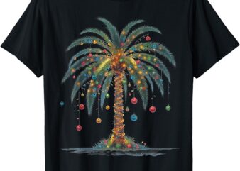 Christmas Palm Tree Merry Christmas Tropical Christmas T-Shirt