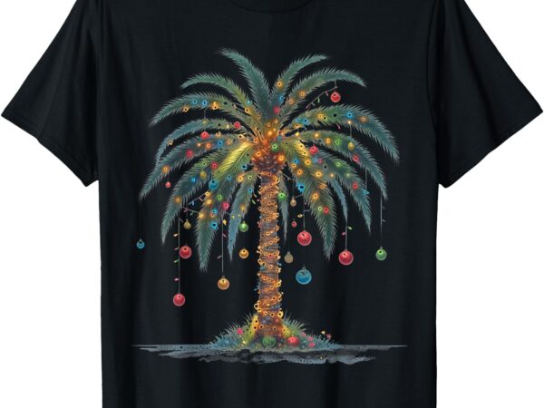 Christmas palm tree merry christmas tropical christmas t-shirt