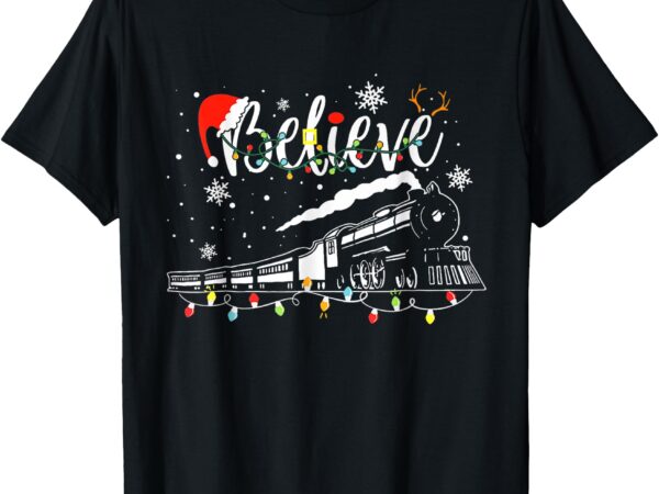 Christmas train christmas polar believe express xmas santa t-shirt