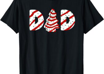 Christmas Tree Cake Matching Family Party Pajama Dad T-Shirt