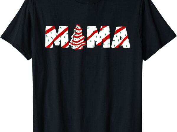 Christmas tree cake matching family party pajama mama t-shirt