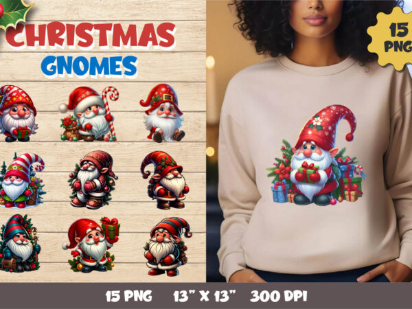 Christmas gnome. clipart, png. t shirt vector file